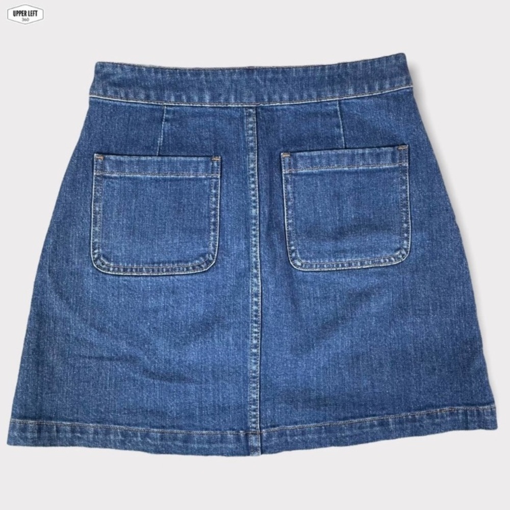 Madewell Zip Denim Jean A-line Skirt with Pockets Style G5457 - Picture 5 of 12